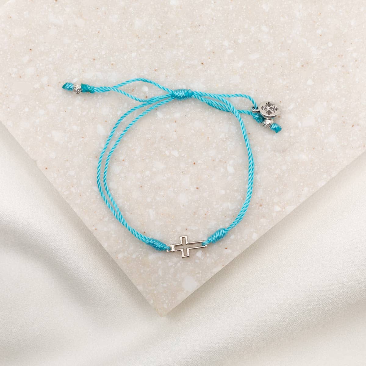 Filled By Faith Bracelet-Navy / Gold