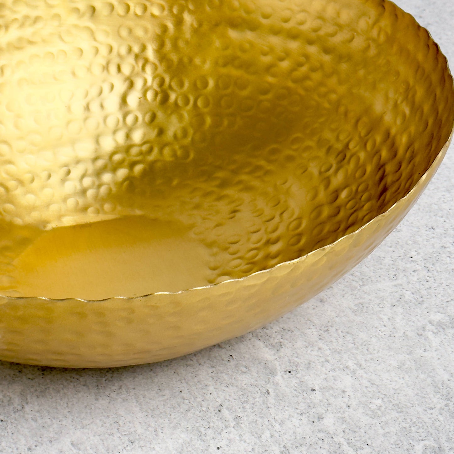 Gold Hammered Oval Bowl