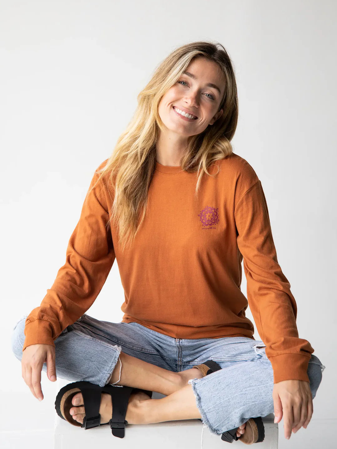Comfy Tee- Burnt Orange Stay