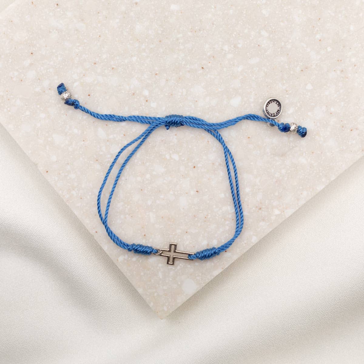 Filled By Faith Bracelet-Navy / Gold