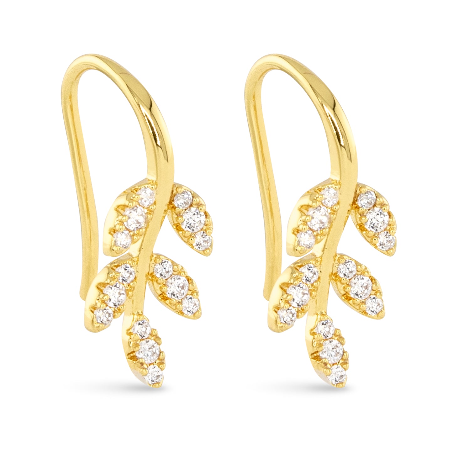 Leaf Drop Earring - Gold
