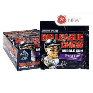 BIG LEAGUE CHEW GRAND SLAM GRAPE BUBBLE GUM JUDGE PACK 2.12 OZ POUCH