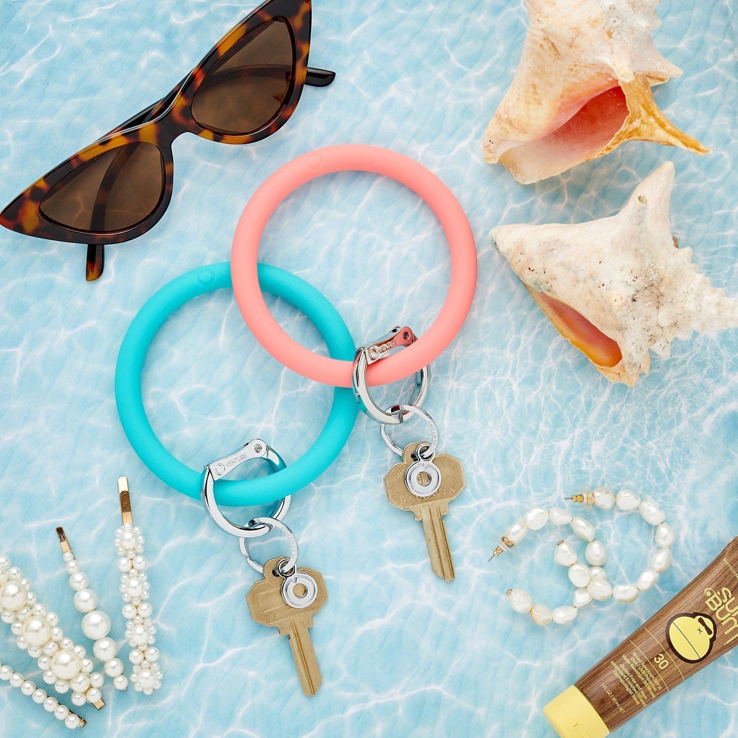 Silicone Big O® Key Ring - In The Pool