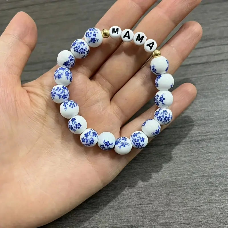 MOM'S BEAD STRECH BRACELET