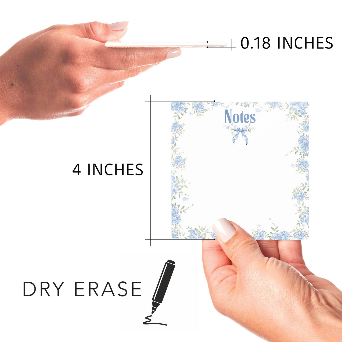 Chinoiserie, Chic, Notes, Dry Erase Glass Tile, Ladies Gift