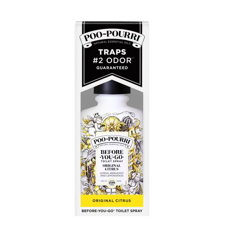 Poo~Pourri Original Citrus Toilet Spray 4oz. | Lemon + Bergamot + Lemongrass