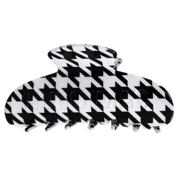 LULU MAC HAIR CLIP - Houndstooth