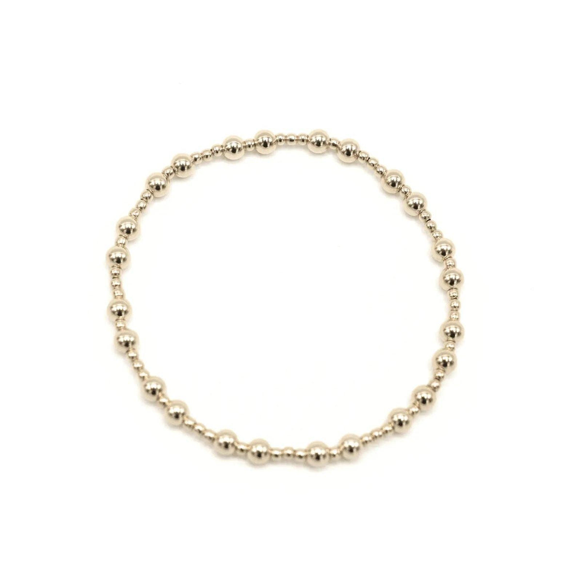 The Charleston 2x4 14k Gold filled Beaded Bracelet: 7"