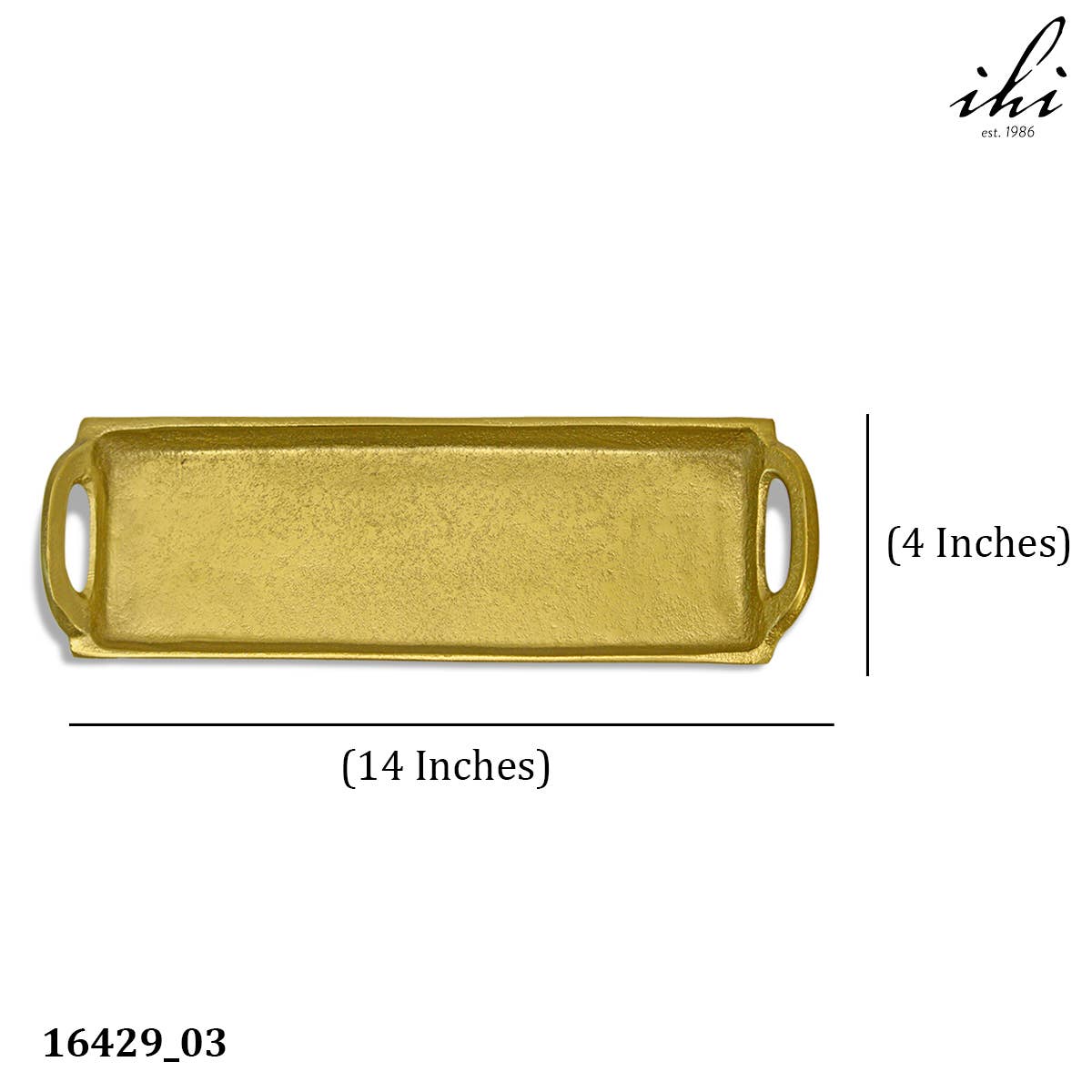 GOLD RECTANGLE TRAY