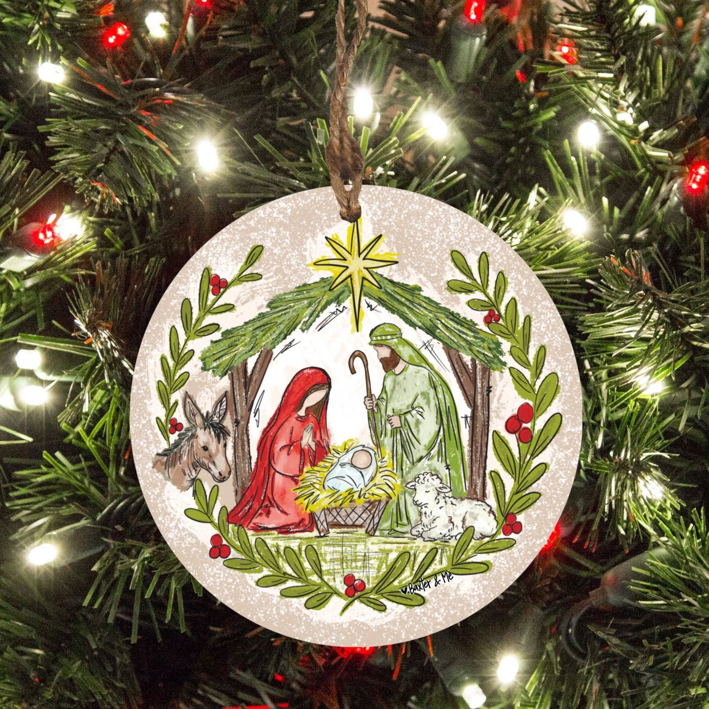 Christmas Nativity Stable Ornament