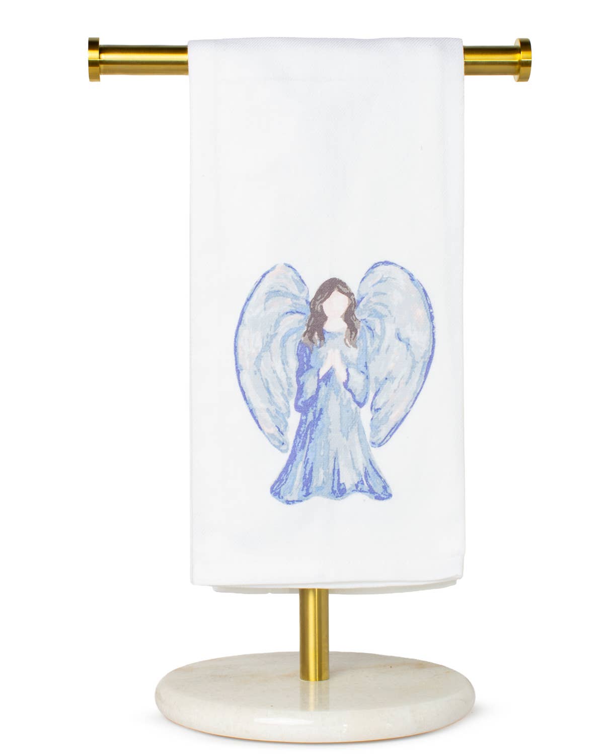 Andy Angel Hand Towel - White/Blue