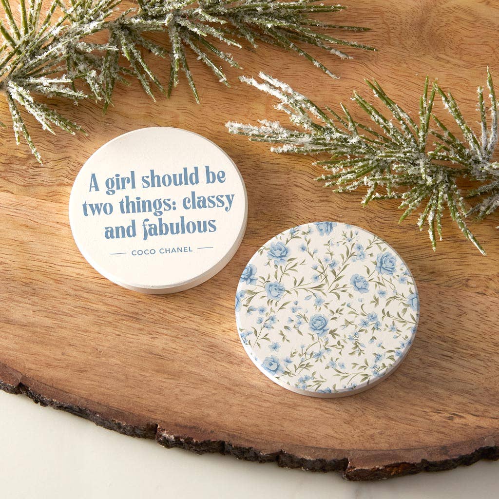 Car Coaster, Chinoiserie, Floral Gifts, Gifts for Women