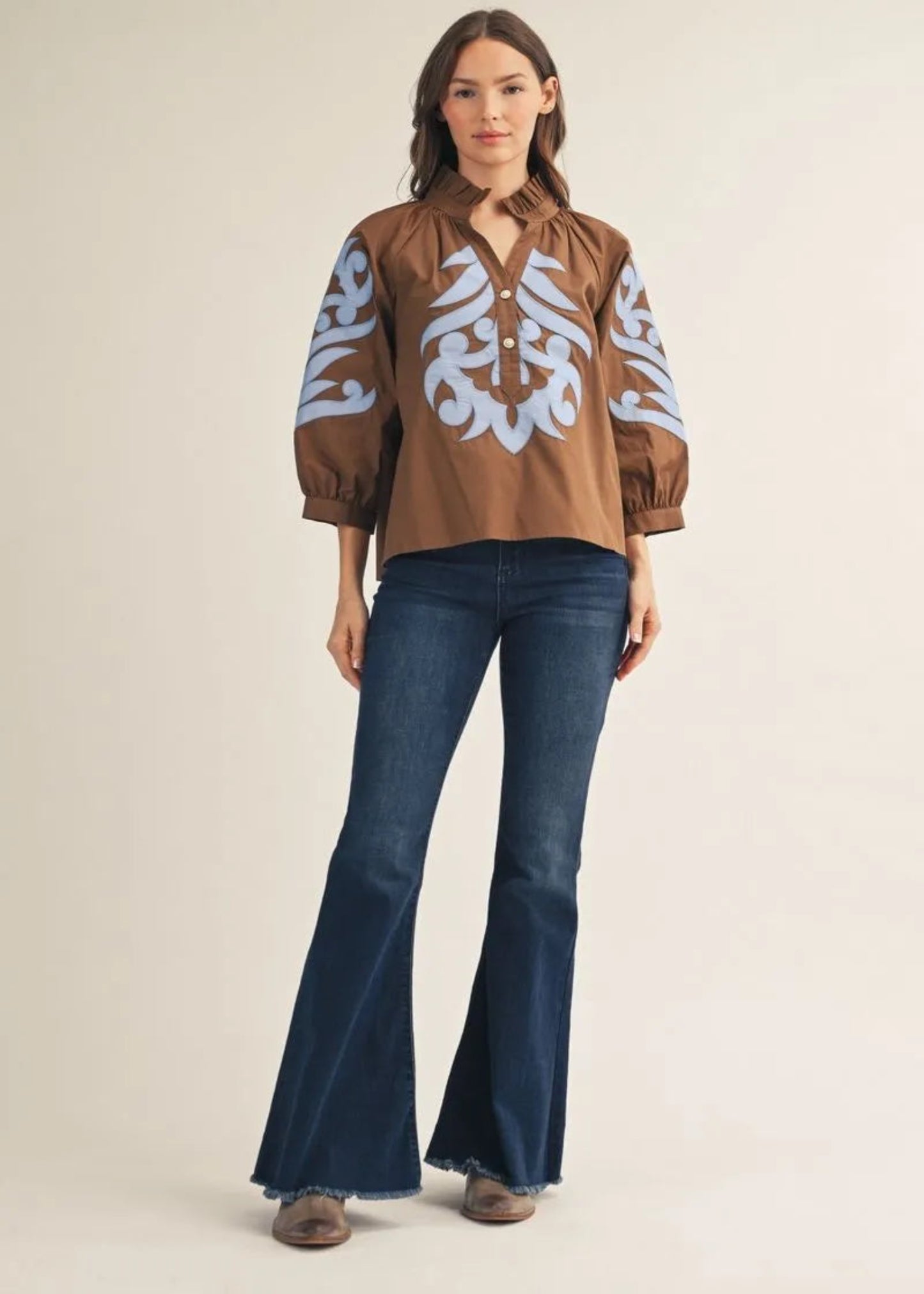 MADELYN TOP - BROWN