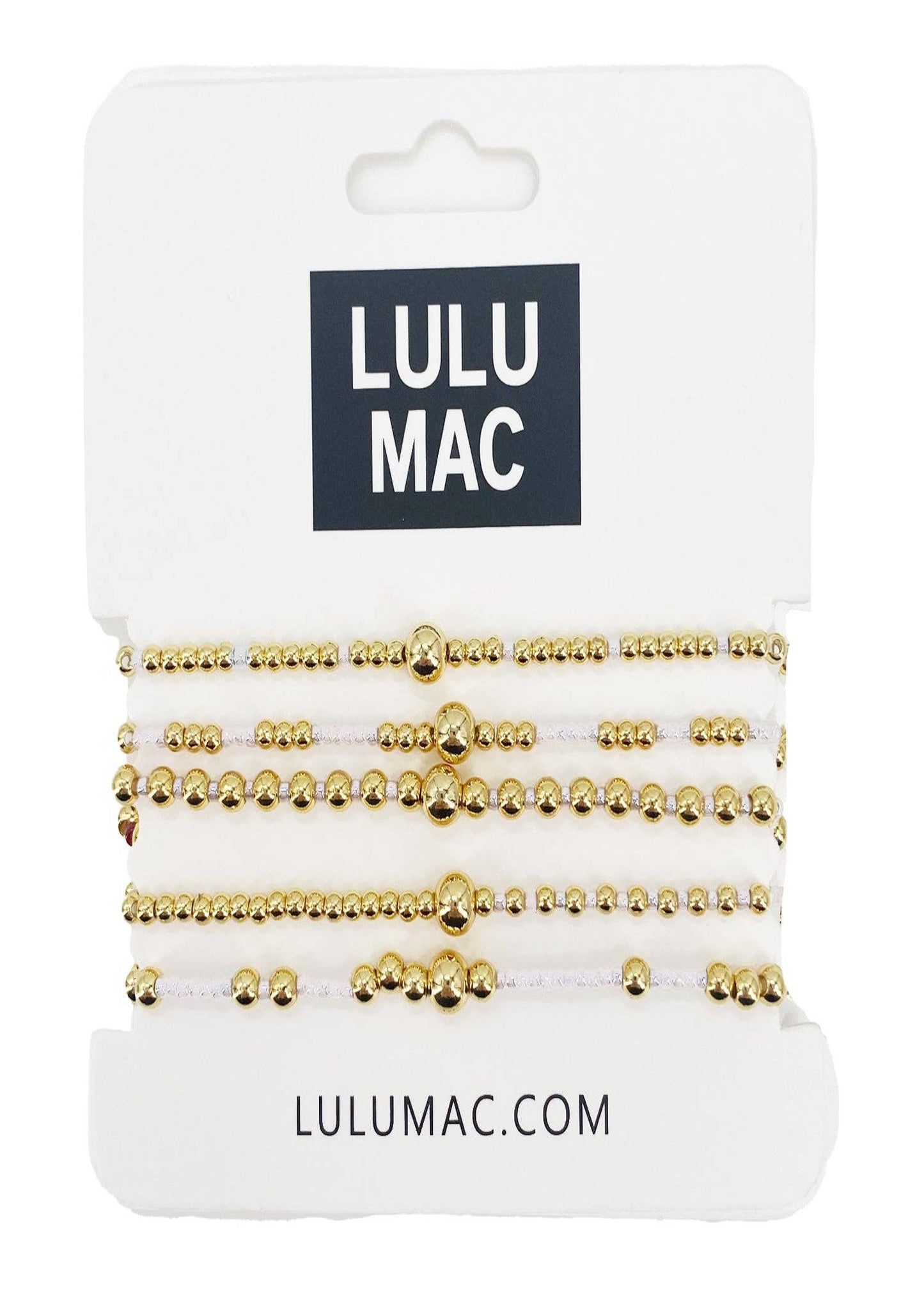 WHITE AND GOLD BRACELET SET