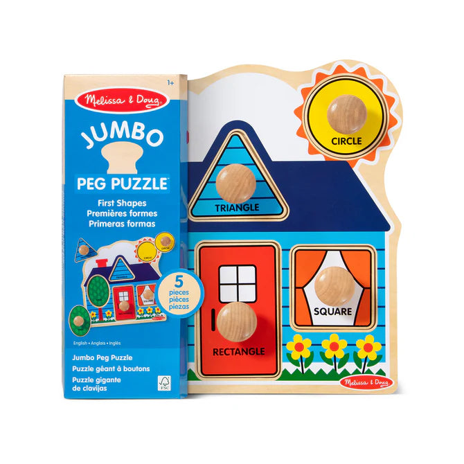 First Shapes Jumbo Peg Puzzle - 5 Pieces