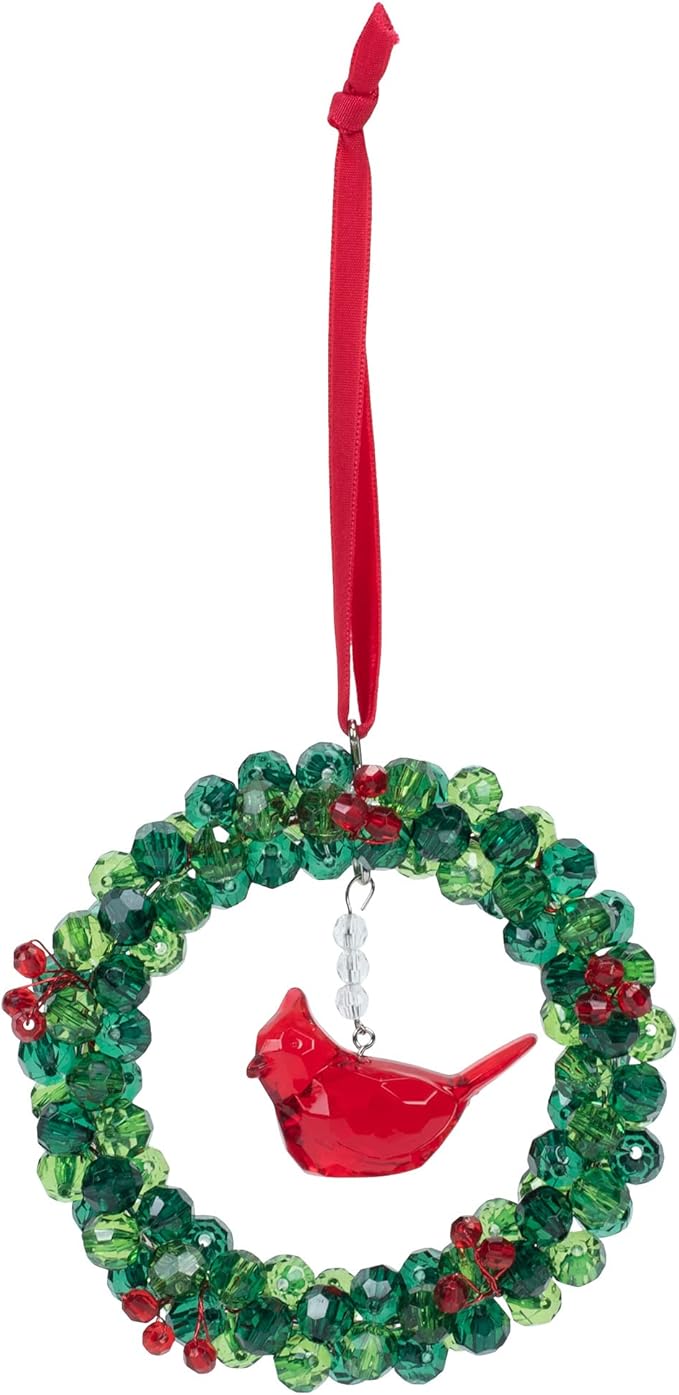 CARDINAL BERRY WREATH ORNAMENT