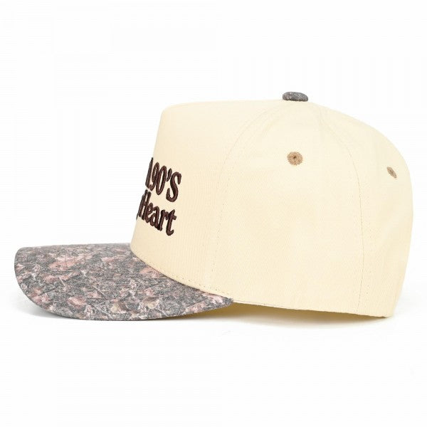 90'S HEART HAT - BROWN/CAMO