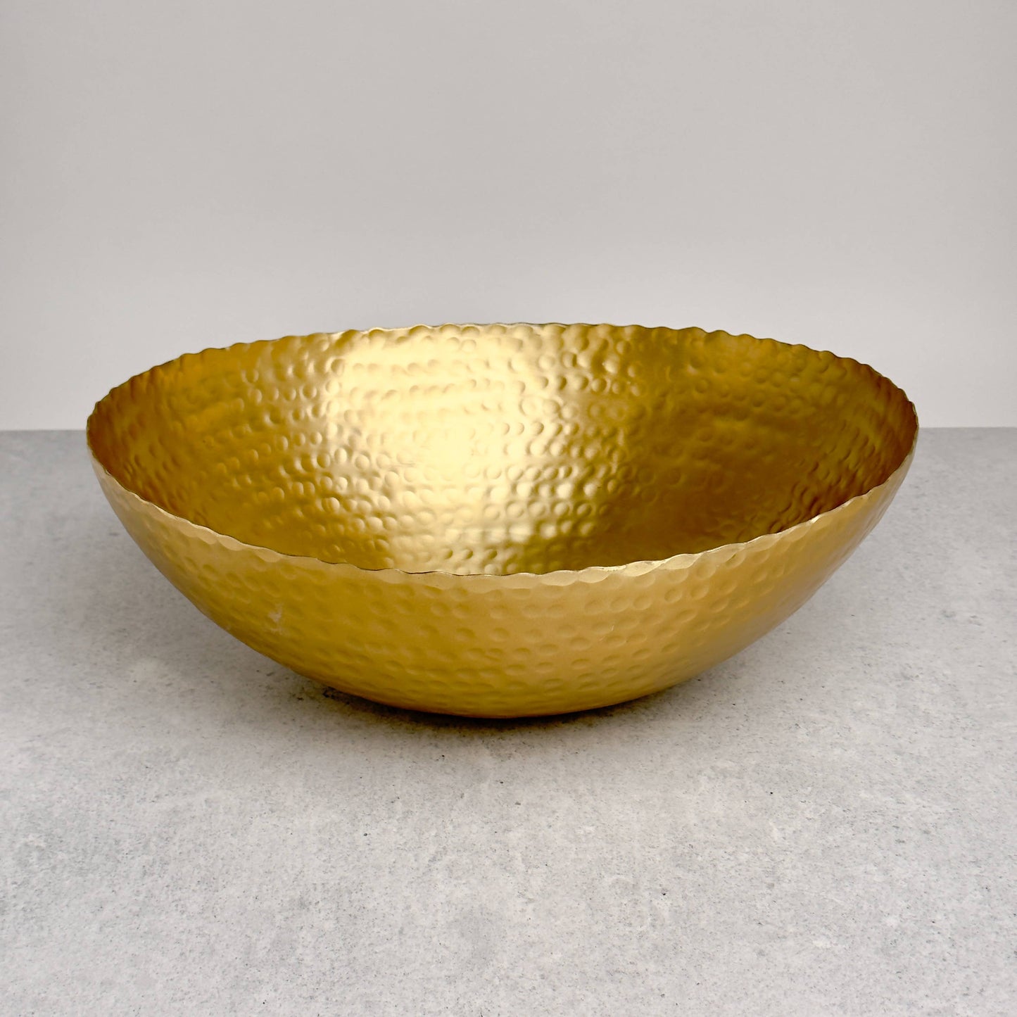 Gold Hammered Oval Bowl