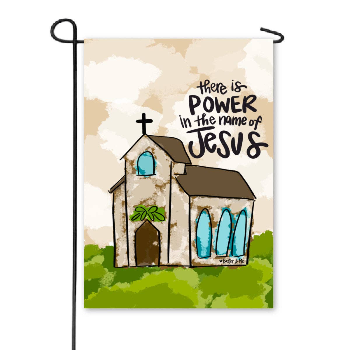 Power in the Name of Jesus Garden Flag