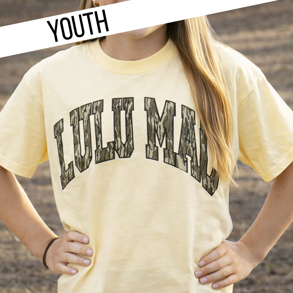 KD-MO-1000 Mossy Oak Bottomland Butter Youth Comfort Colors Mossy Oak Tee