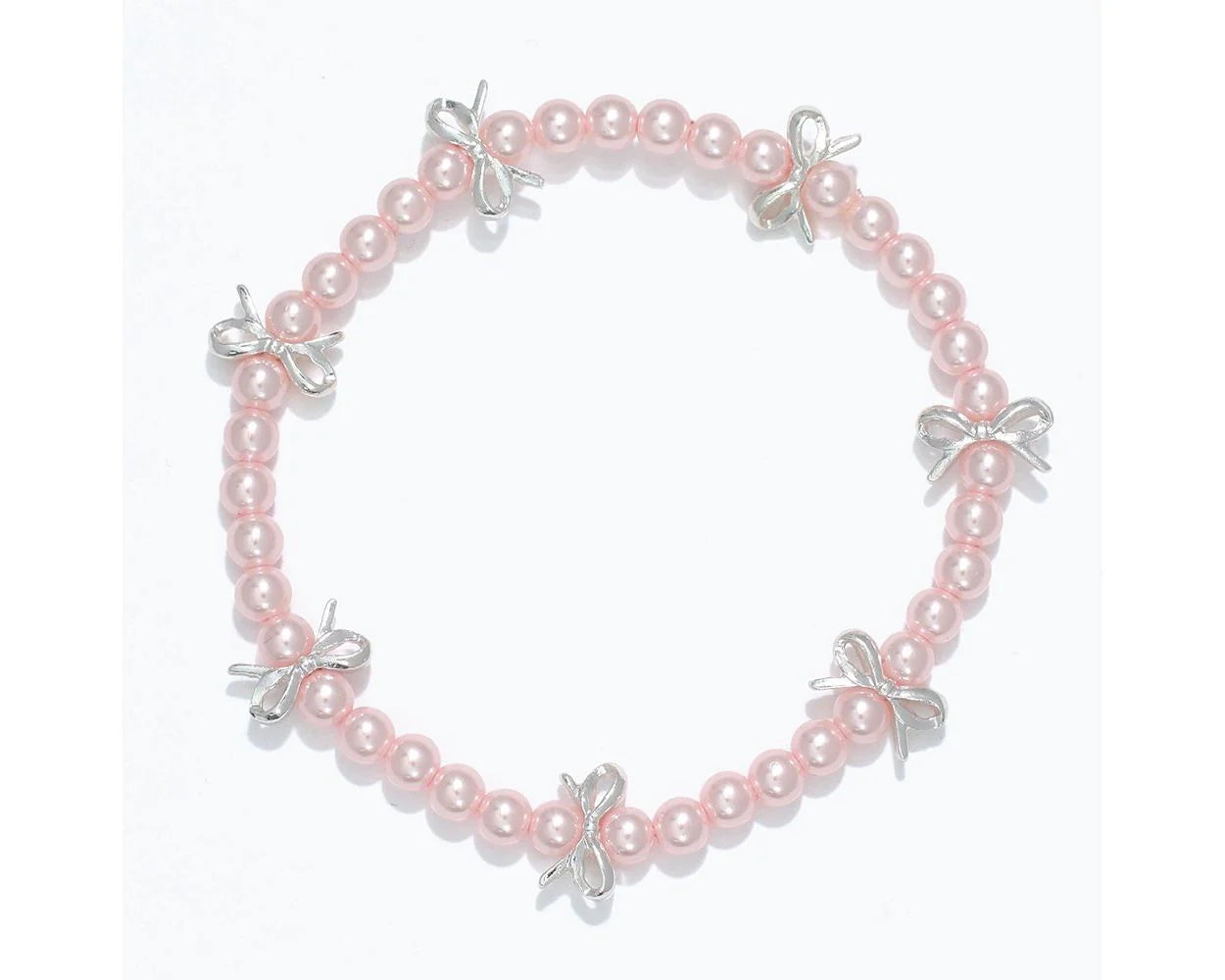 BRACELET-LITTLE LOVE BOWS+PEARLS