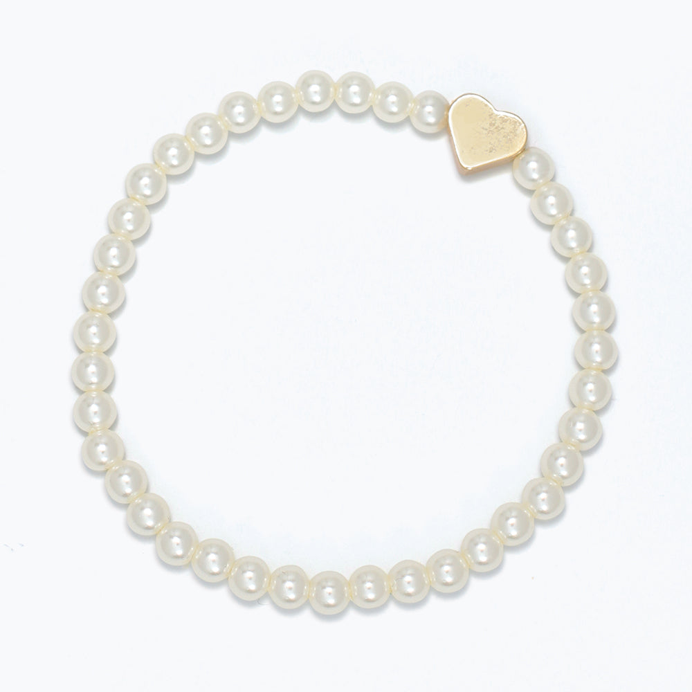 LITTLE LOVE PEARLS & HEART - BRACELET