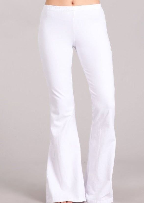 MINERAL WASH BELL BOTTOM - WHITE