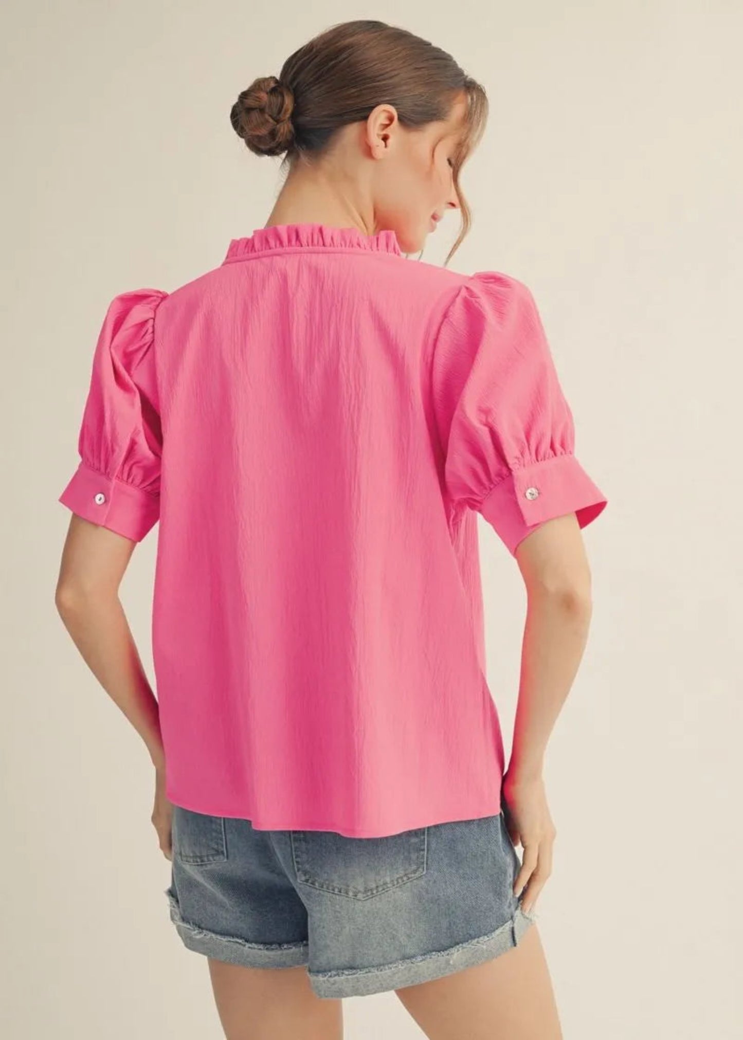 MADISON TOP - HOT PINK