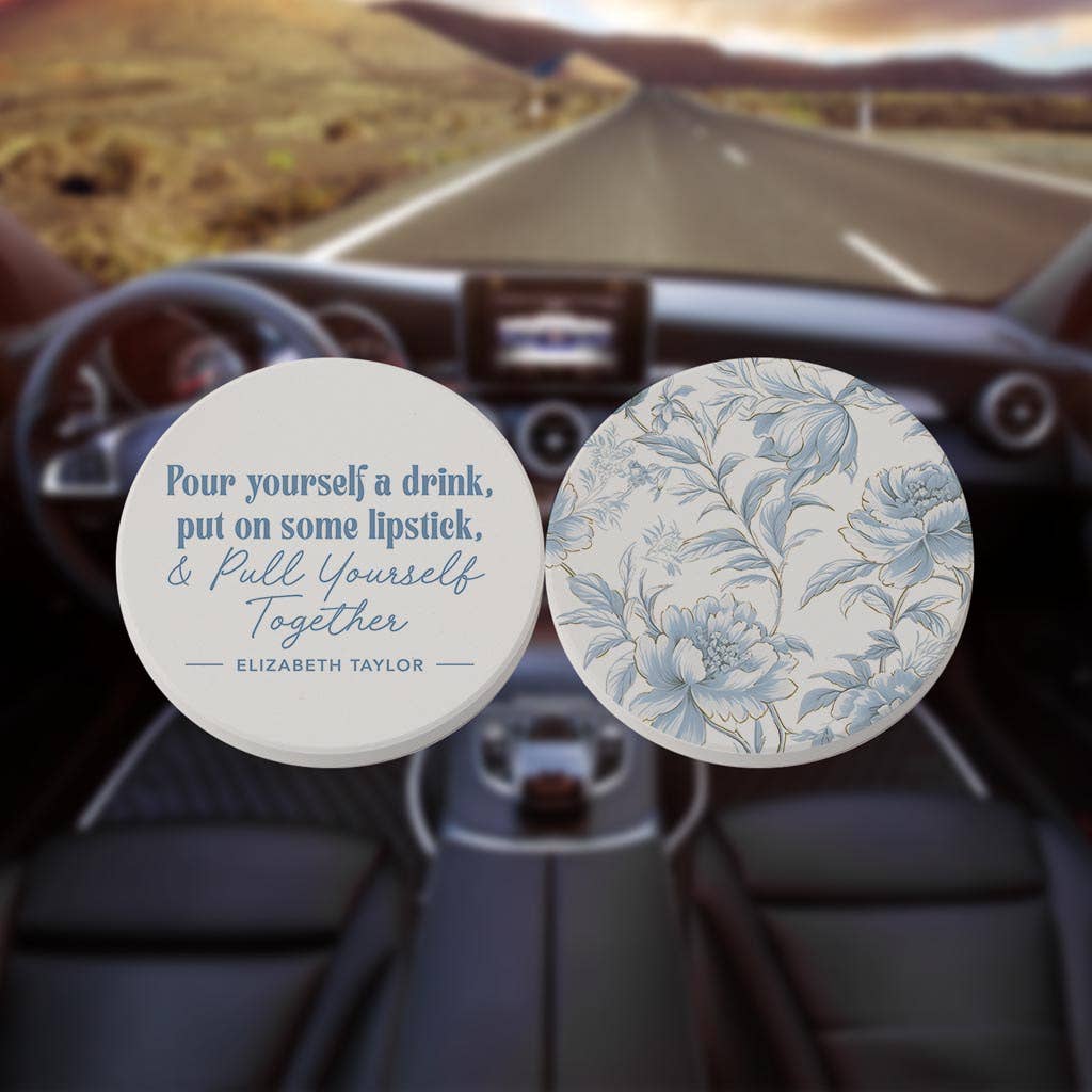 Car Coasters, Gifts for Girls, Ladies Gift, Floral Coaster