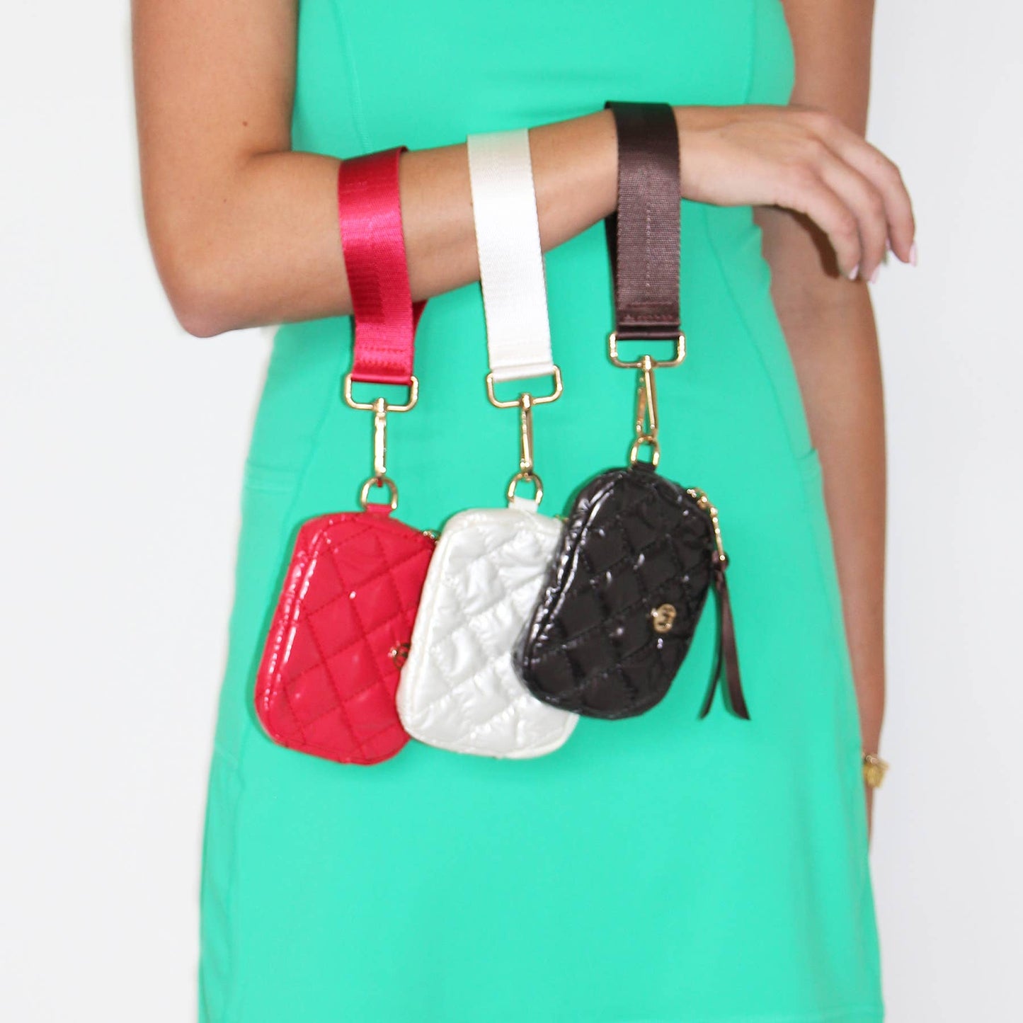 Jennifer Wristlet Wallet Keychain Snow