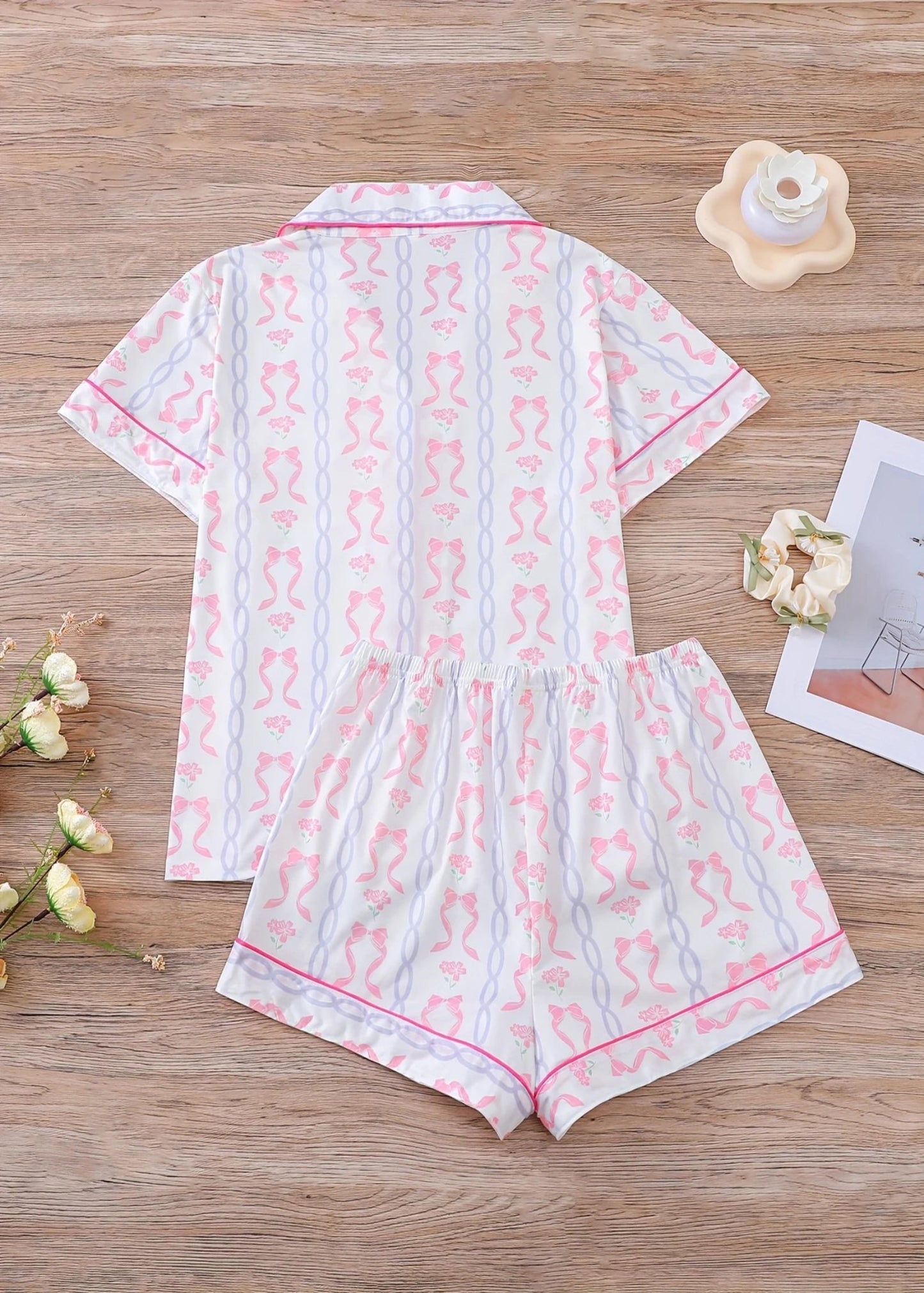 WOMENS PAJAMA SET - BOW