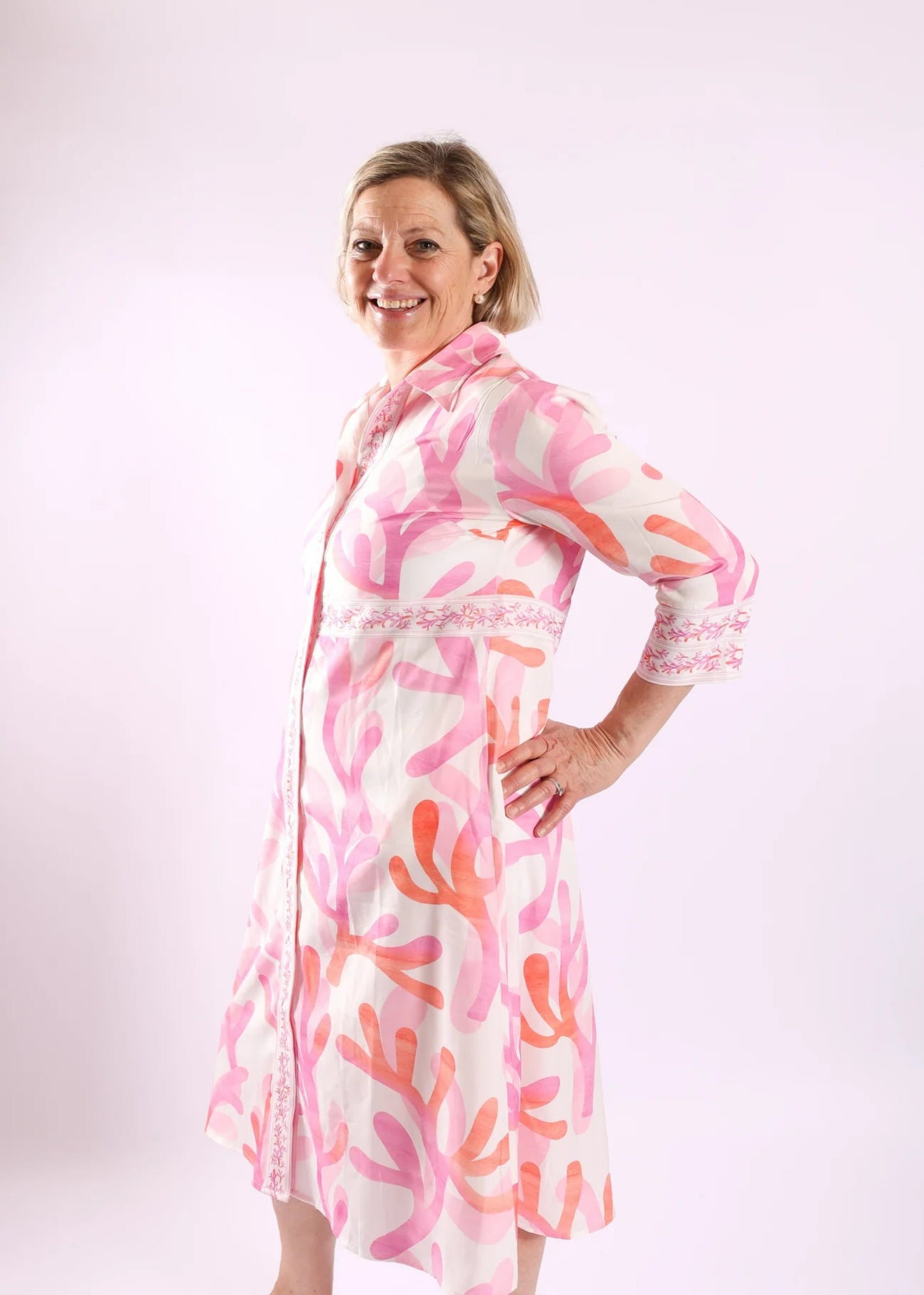 Lennon Dress - Watercolor Coral
