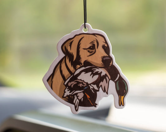 Yellow Lab - air freshener - Forest Rain