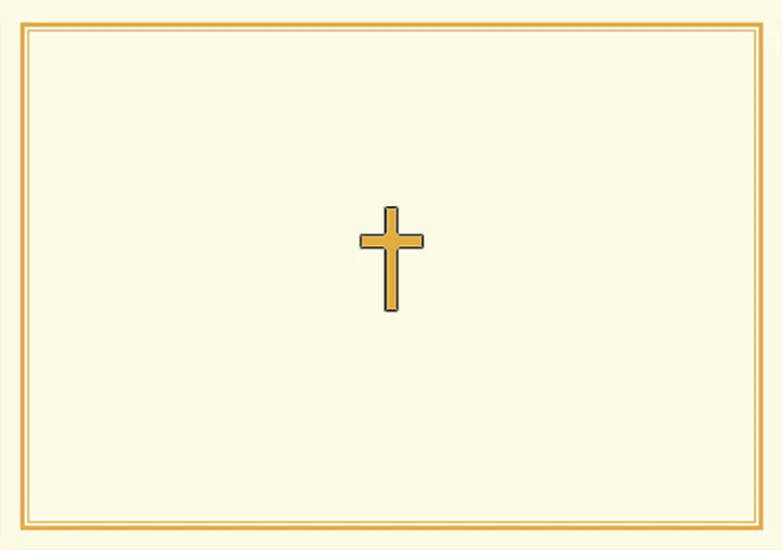 NOTE CARD GOLD CROSS