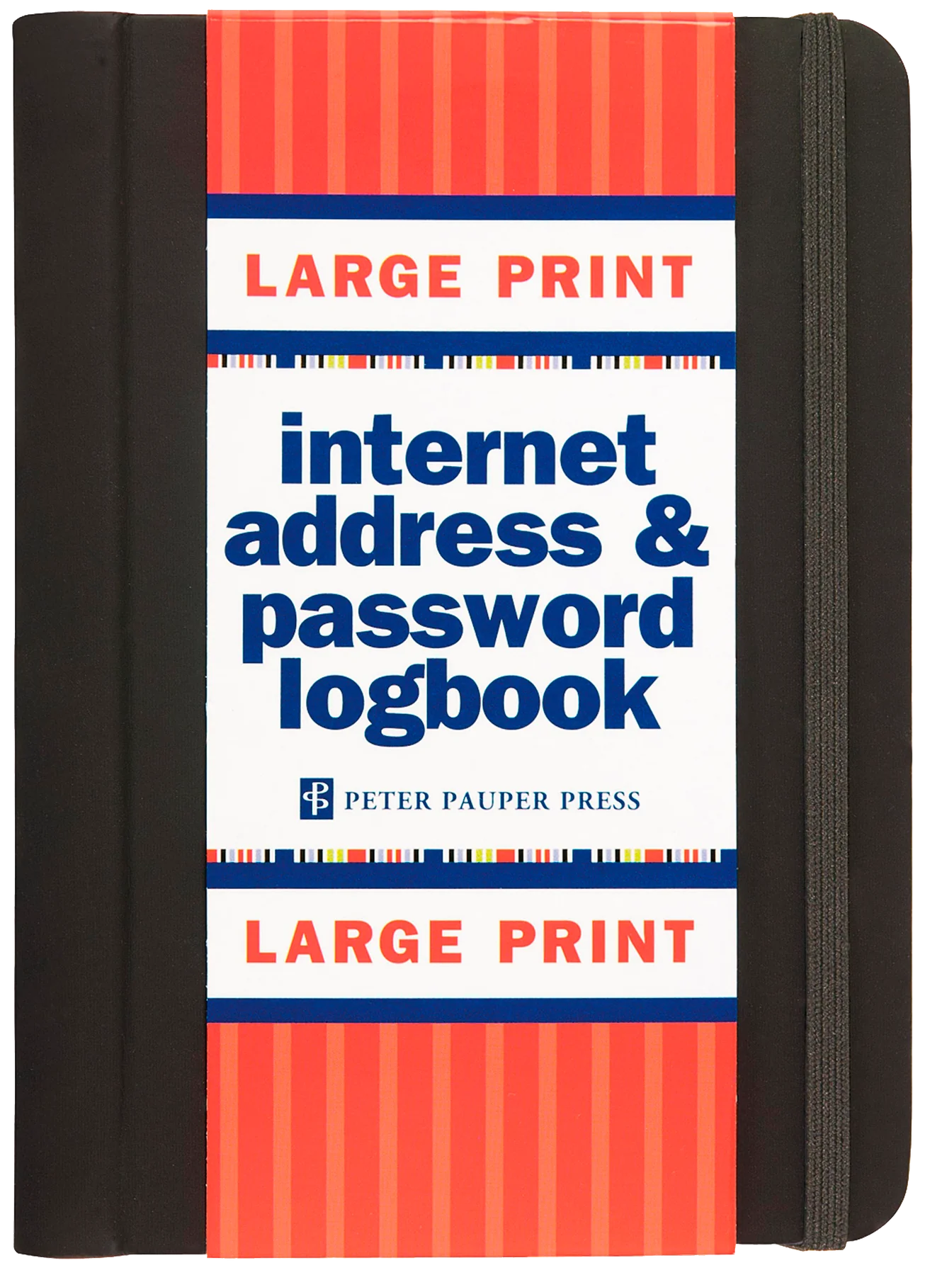 INTERNET LOG BOOK LARGE PRINT-BLACK