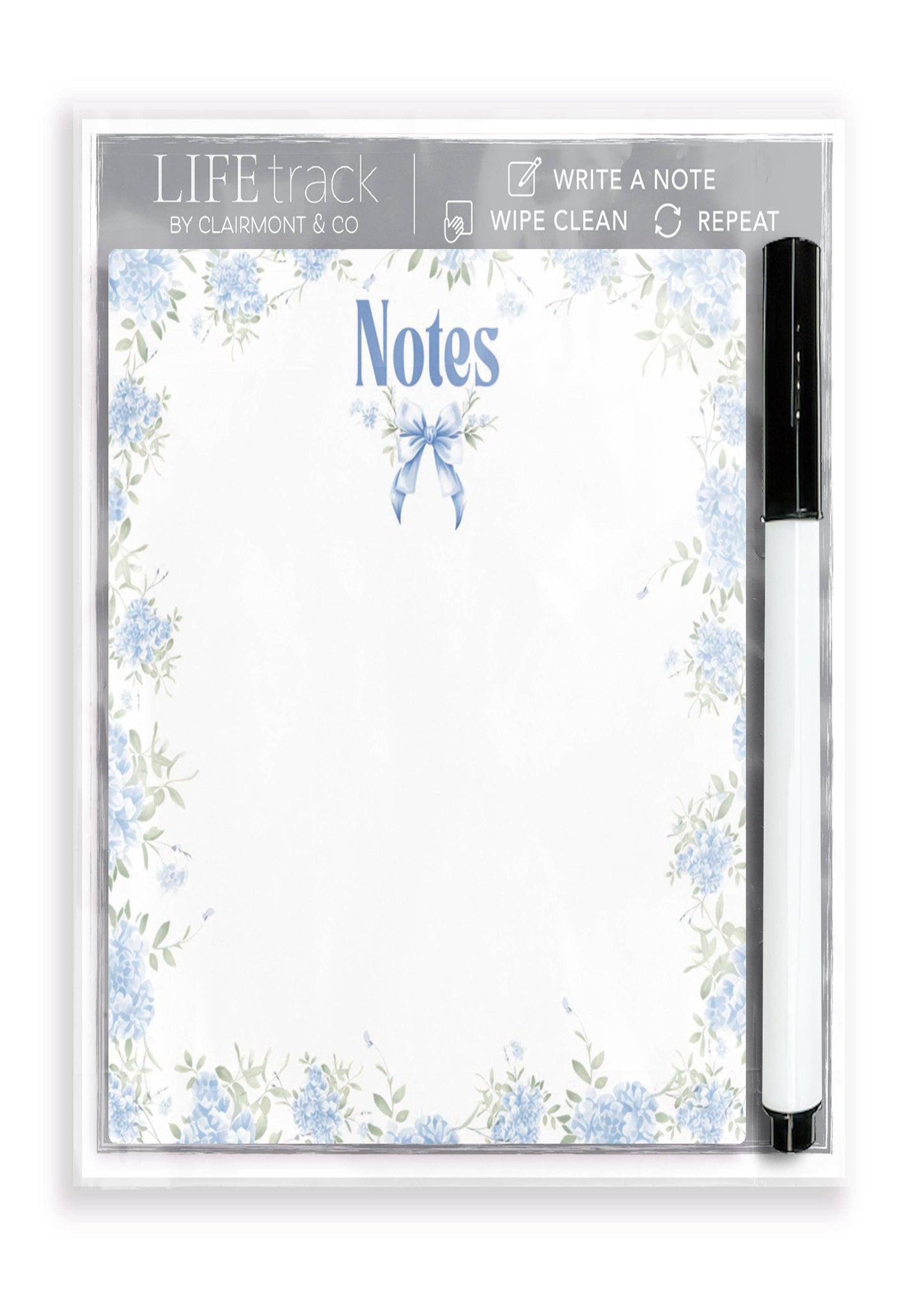 Chinoiserie, Chic, Notes, Dry Erase Glass Tile, Ladies Gift