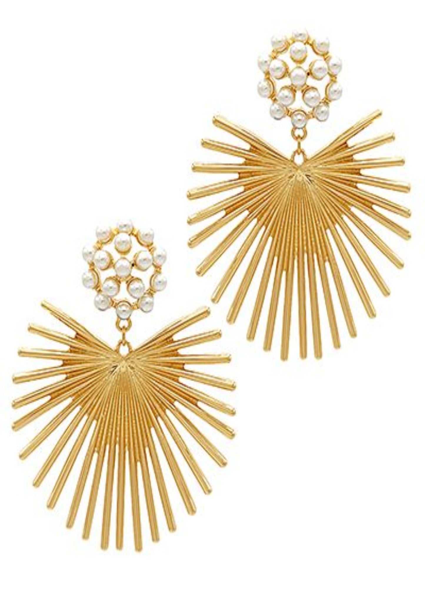 CHUNKY SUNBURST DROP EARRINGS