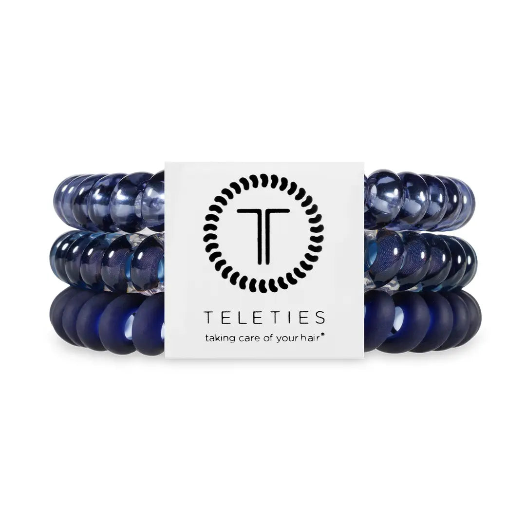 SMALL SPIRAL HAIR COILS - NIGHTFALL NAVY