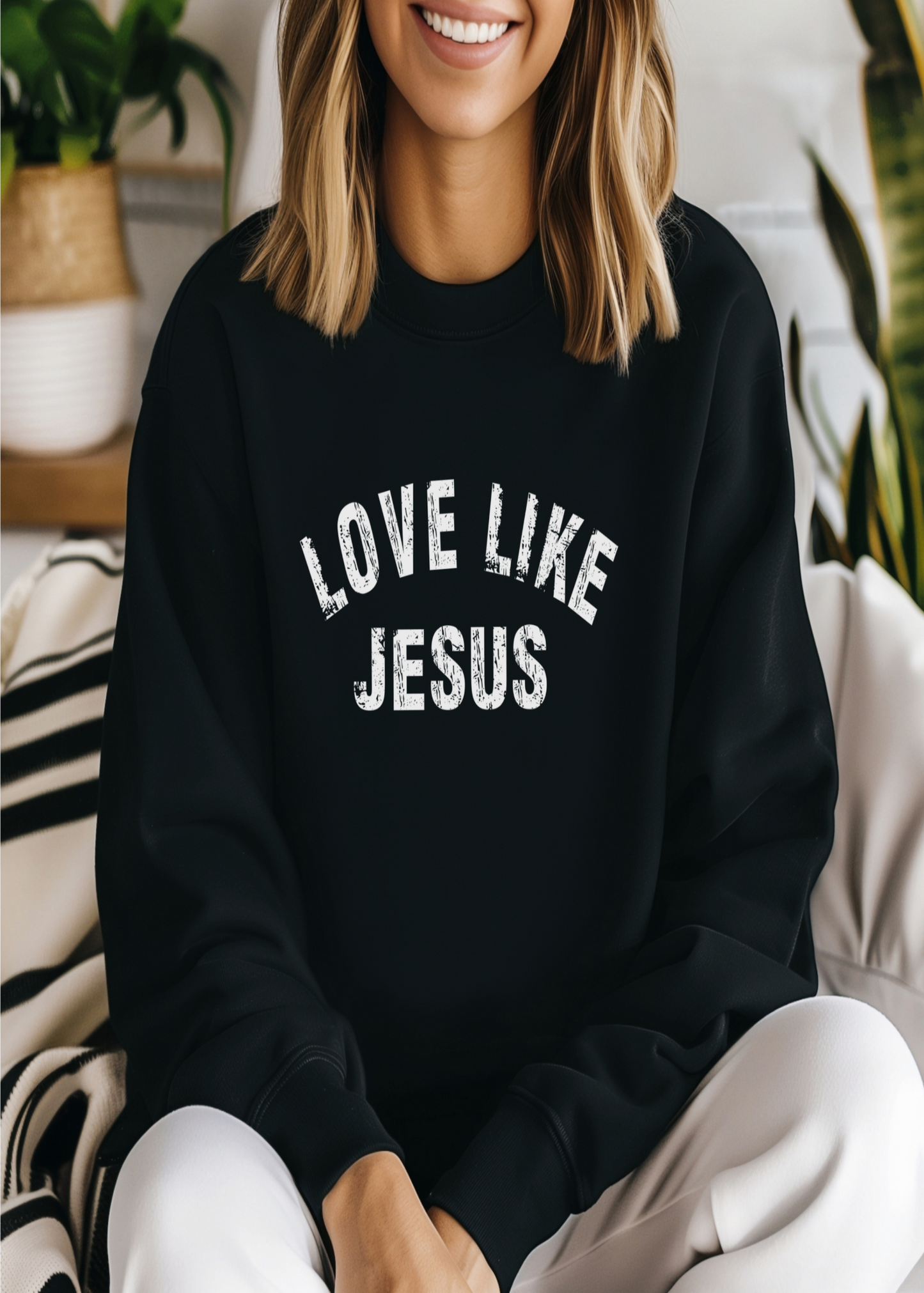 Love Like Jesus Sweatshirt. - Christian Fall Tee