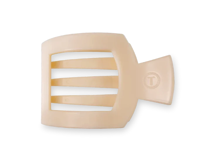 TELETIES Flat Square Hair Clip - Unbreakable Hair Accessory for Laying Back, Yoga, and Thick Hair