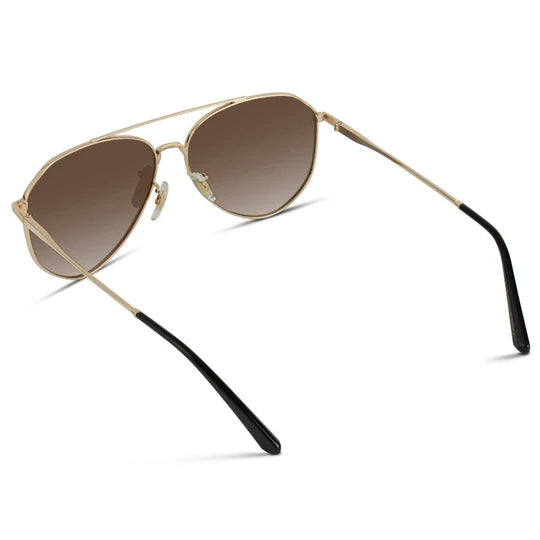 RAMSEY- GOLD-BLACK/ GRADIENT BROWN LENS