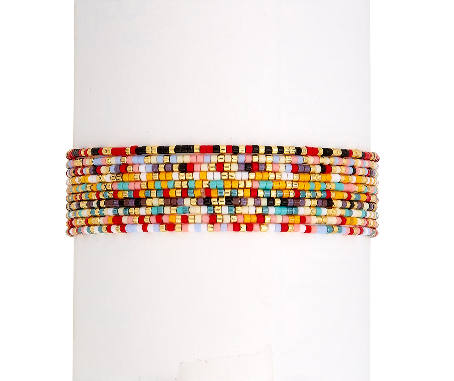 MYIUKI DELICA CONFETTI ROLL ON SEED RED BLACK GOLD