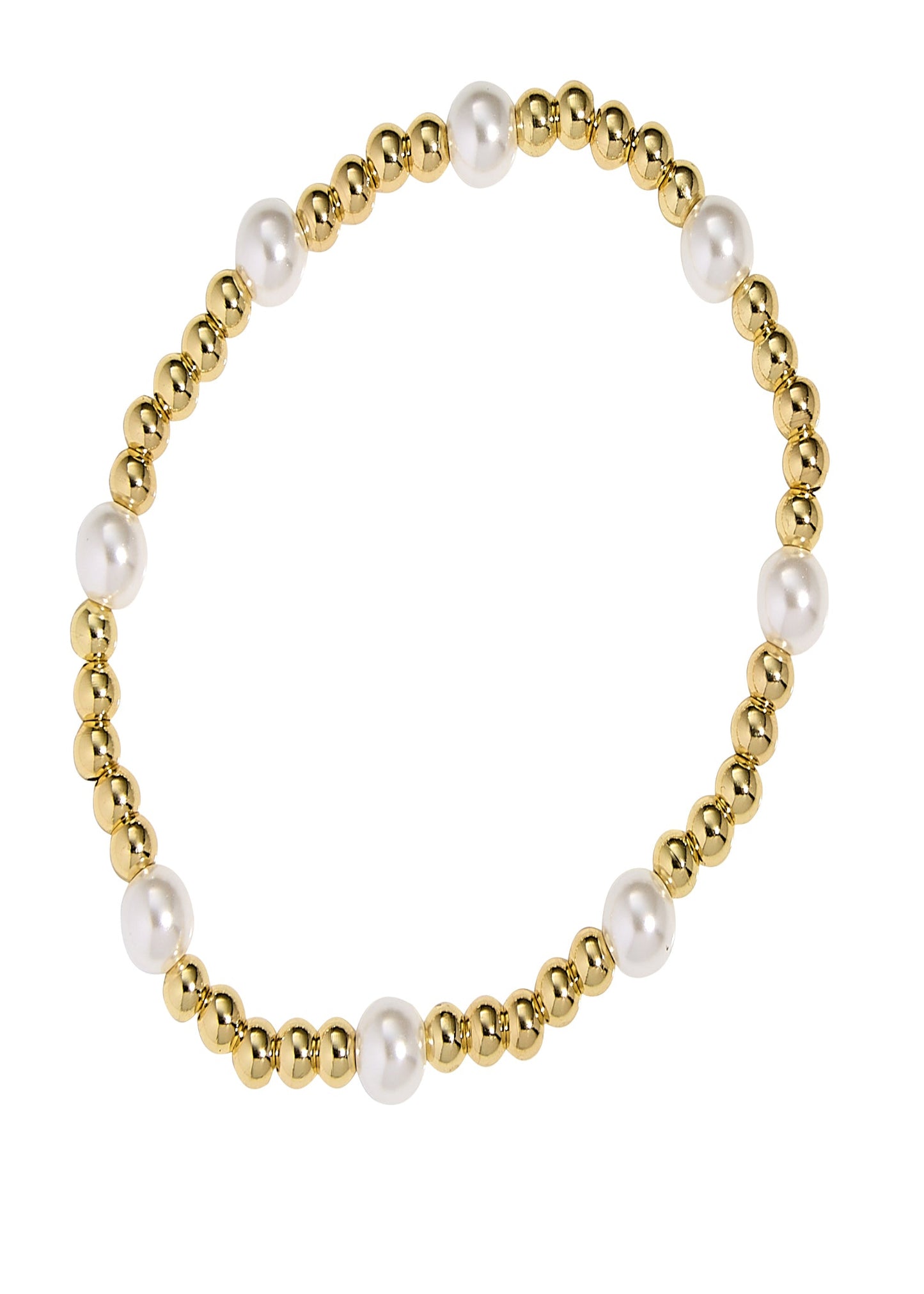 4MM GOLD BALL W/  6MM SHELL PEARL