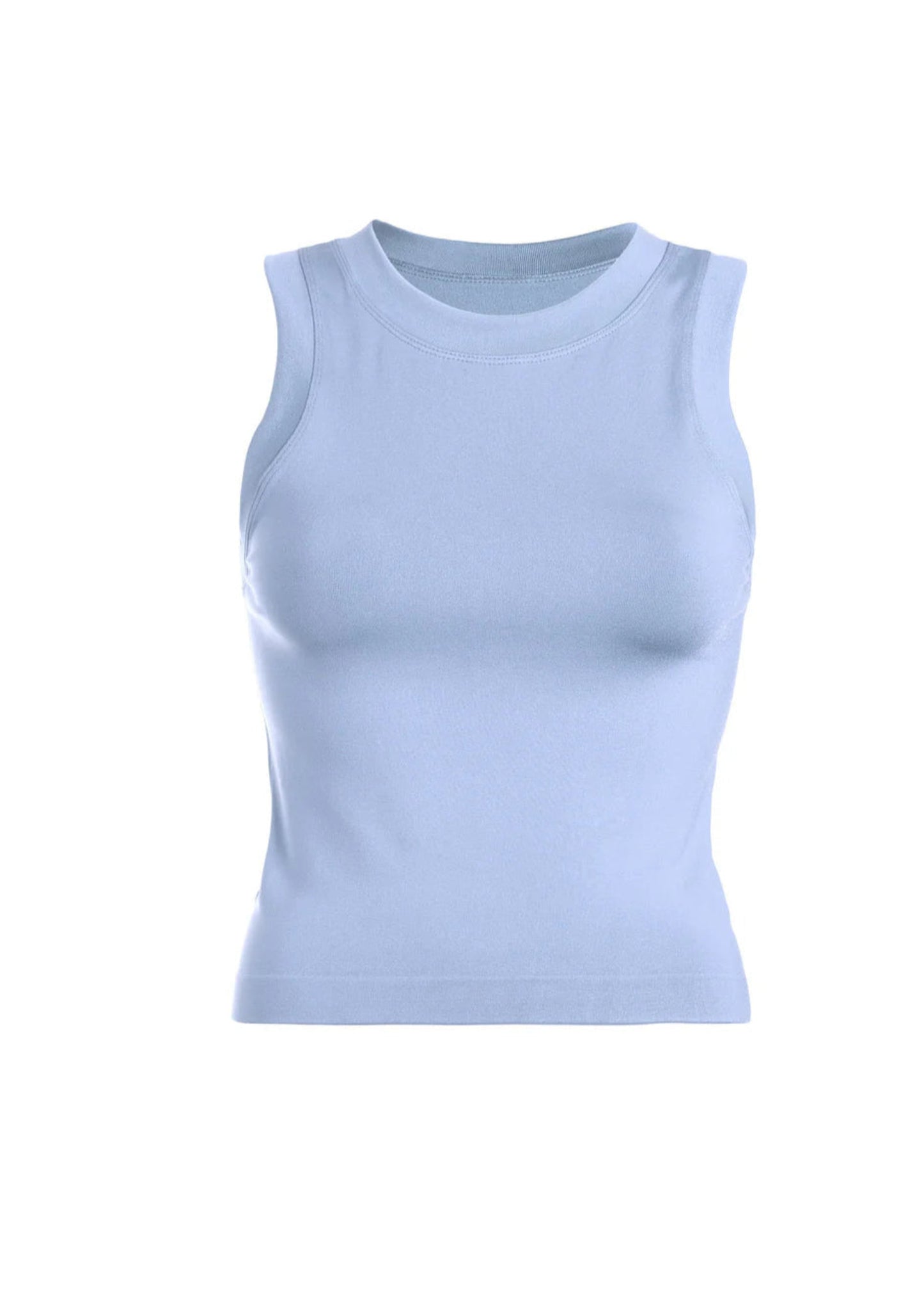 SMOOTH THICK BANDED TANK-BABY BLUE : ONE SIZE
