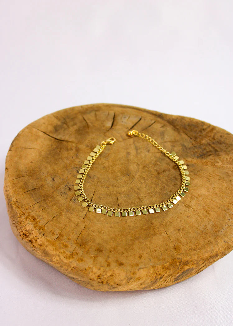 LITTLE LINK SQUARE - GOLD BRACELET