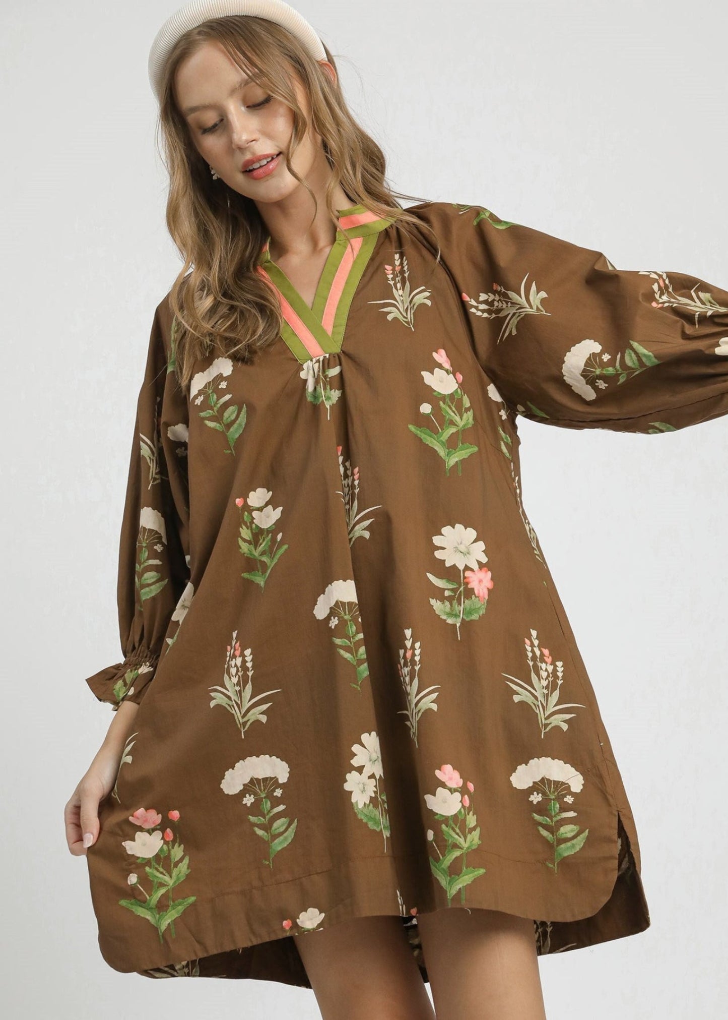 MANDY DRESS - BROWN MIX