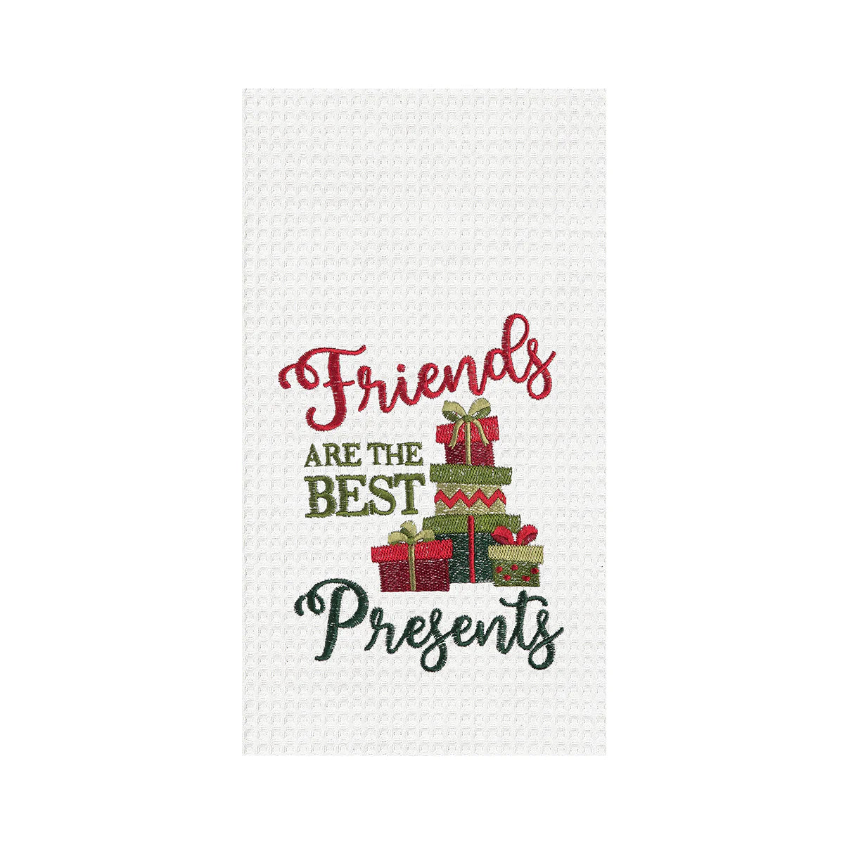 FRIENDS ARE THE BEST PRESENTS: Christmas TOWEL Gift Cotton