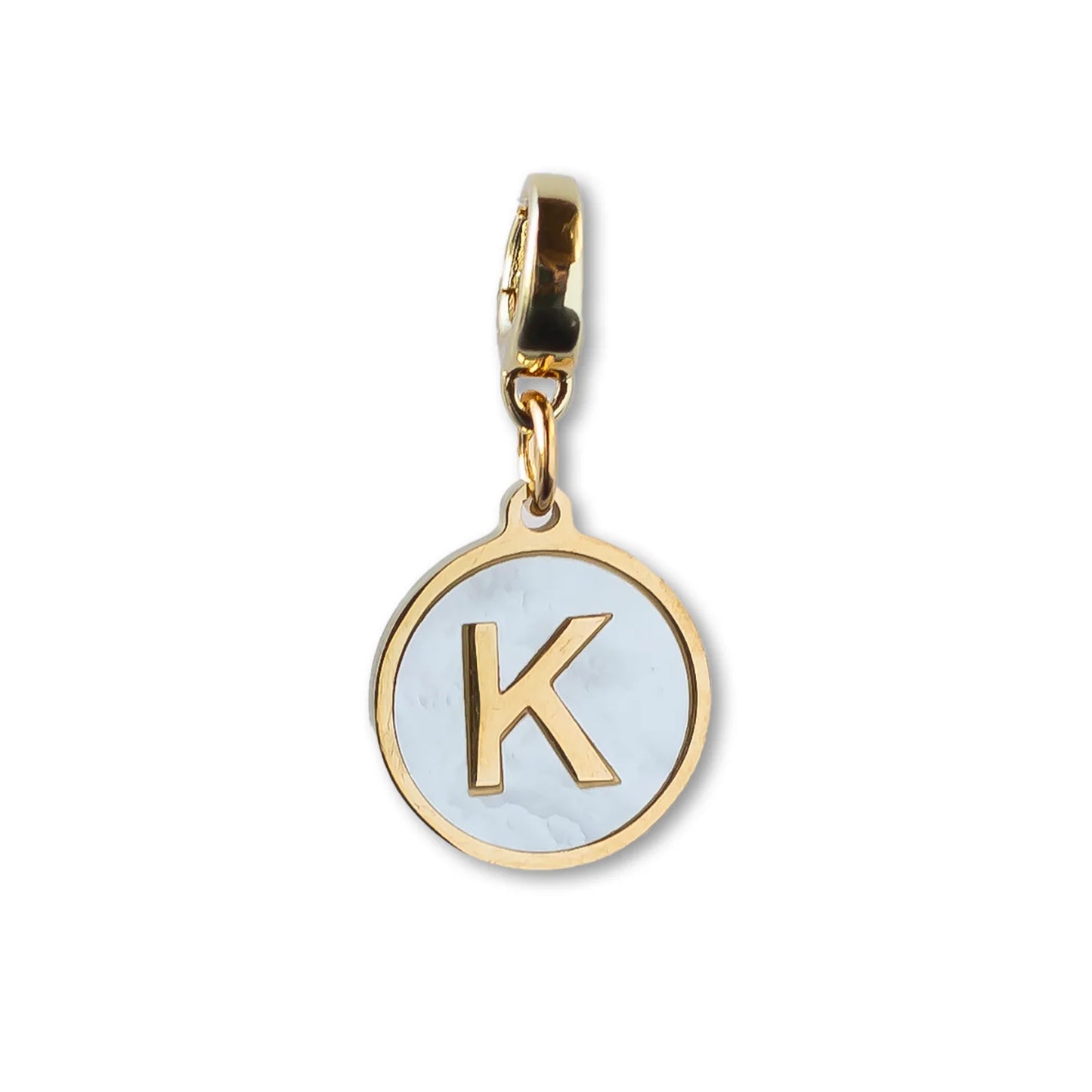 MOTHER OF PEARL LETTER CHARM