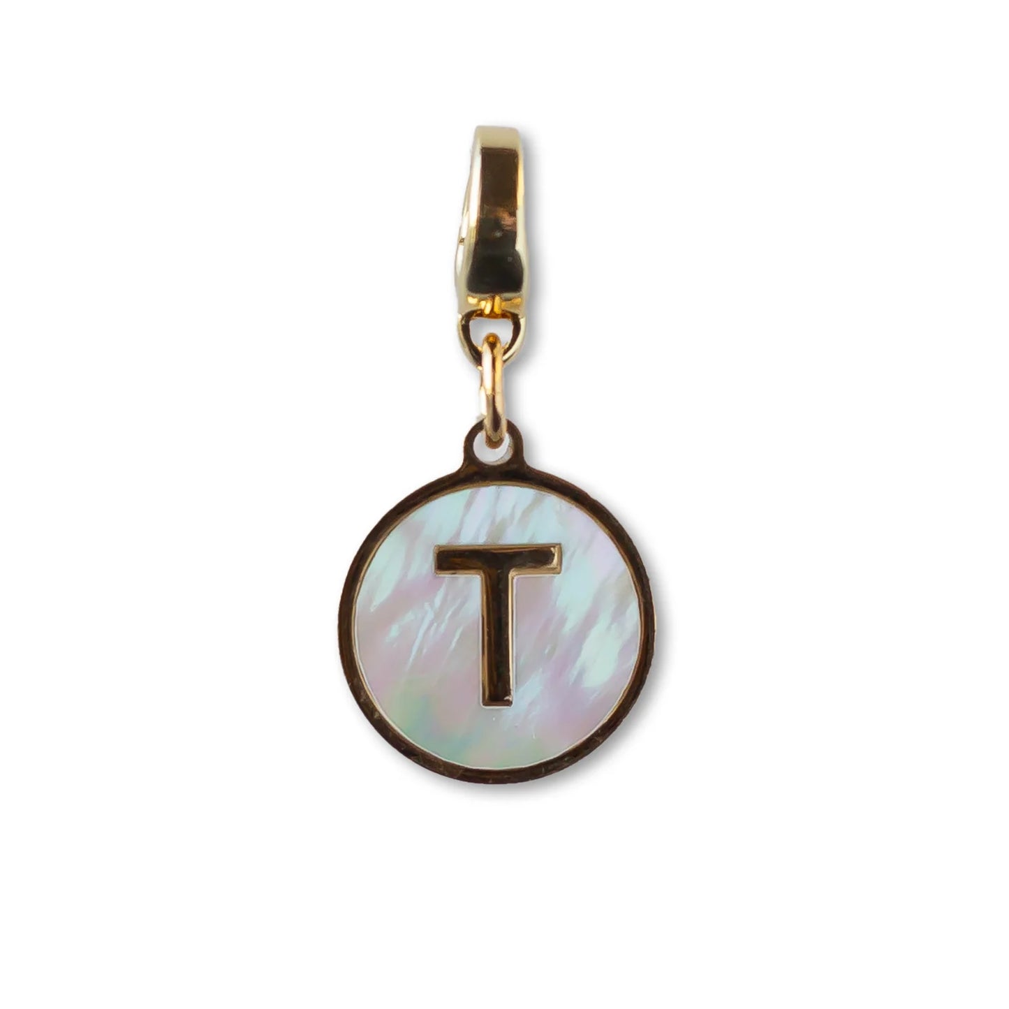 MOTHER OF PEARL LETTER CHARM