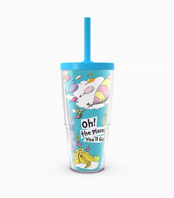 DR. SEUSS- OH THE PLACES YOU'LL-24 OZ WITH STRAW LID